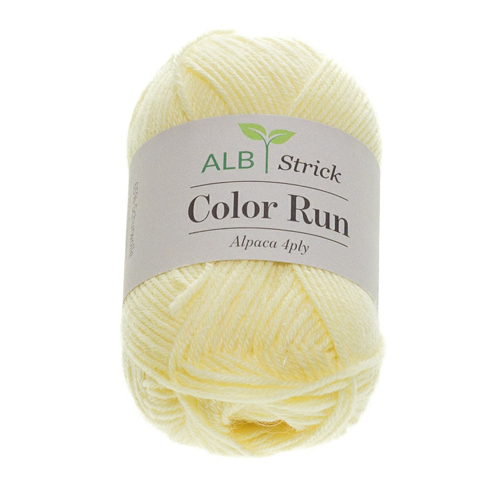 COLOR RUN - Alpaka 4fach - Blassgelb