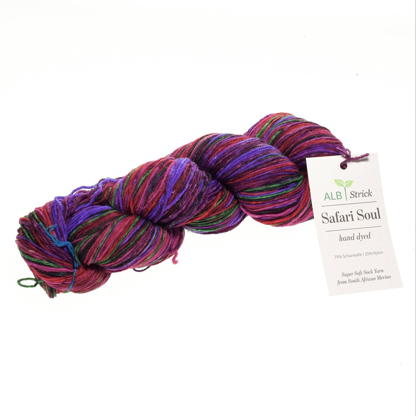 Safari Soul - Sockenwolle handgefärbt - Bunch of Roses self-striping