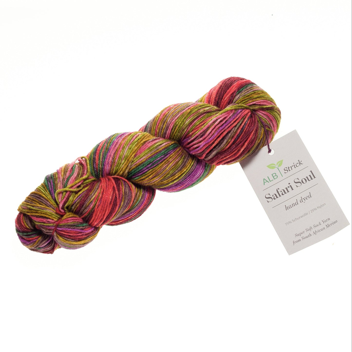 Safari Soul - Sockenwolle handgefärbt - Brittas Favourite self-striping