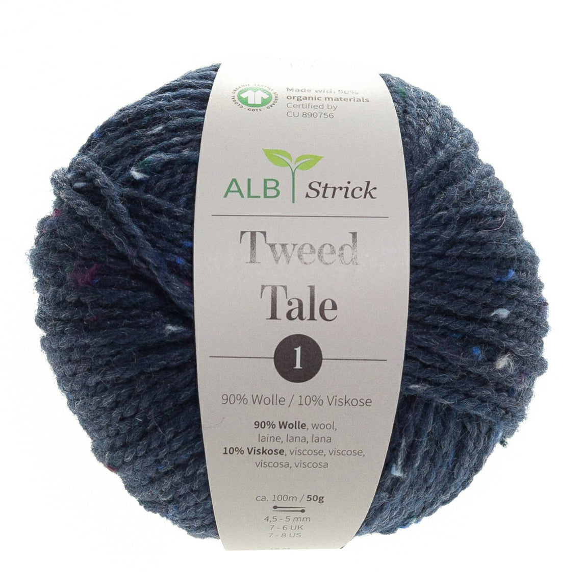 Tweed Tale 1 GOTS - Navy