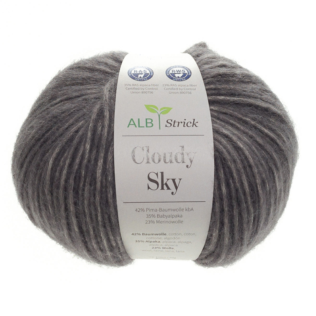 CLOUDY SKY - mit Alpaka-Wolle - Grau