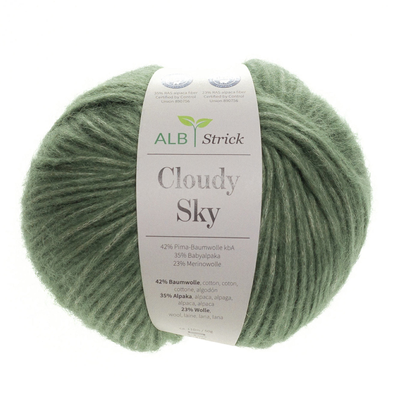 CLOUDY SKY - mit Alpaka-Wolle - Grün