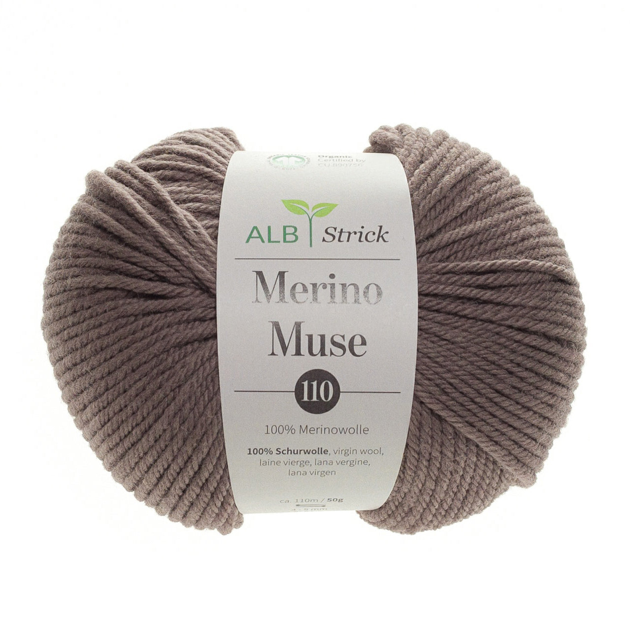 Merino Muse 110 - 100% Merinowolle - Brown-Grey