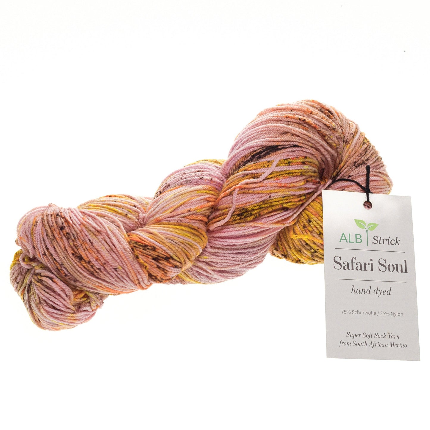 Safari Soul - Sockenwolle handgefärbt - Misty savanna speckled chaotic