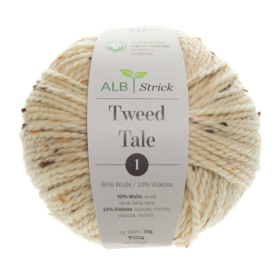 Tweed Tale 1 GOTS - Naturweiß